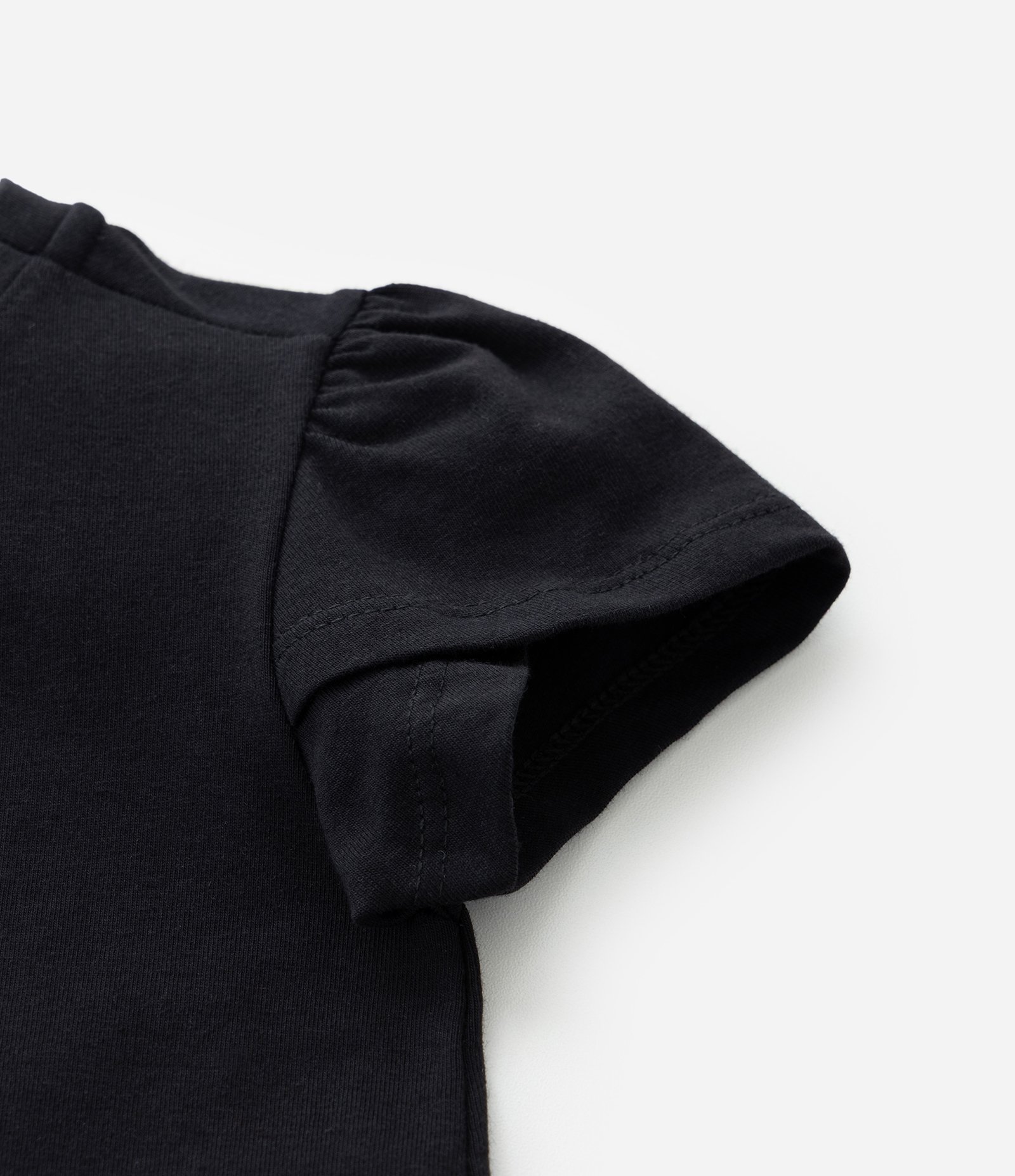 Blusa Infantil com Manguinha Transpassada - Tam 1 a 6 Anos Preto 4