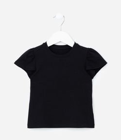 Blusa Infantil com Manguinha Transpassada - Tam 1 a 6 Anos
