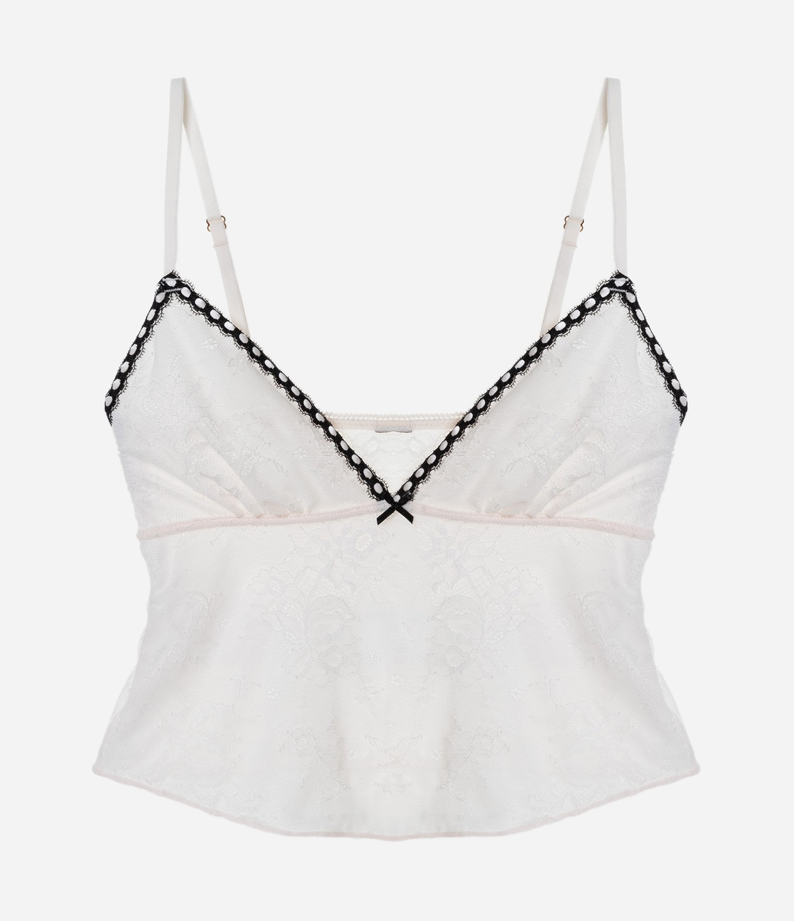 Camisete sem Bojo em Laise Floral com Detalhe Contrastante Rosa Claro 4