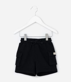 Bermuda Infantil em Moletom com Bolso Cargo - Tam 1 a 6 Anos