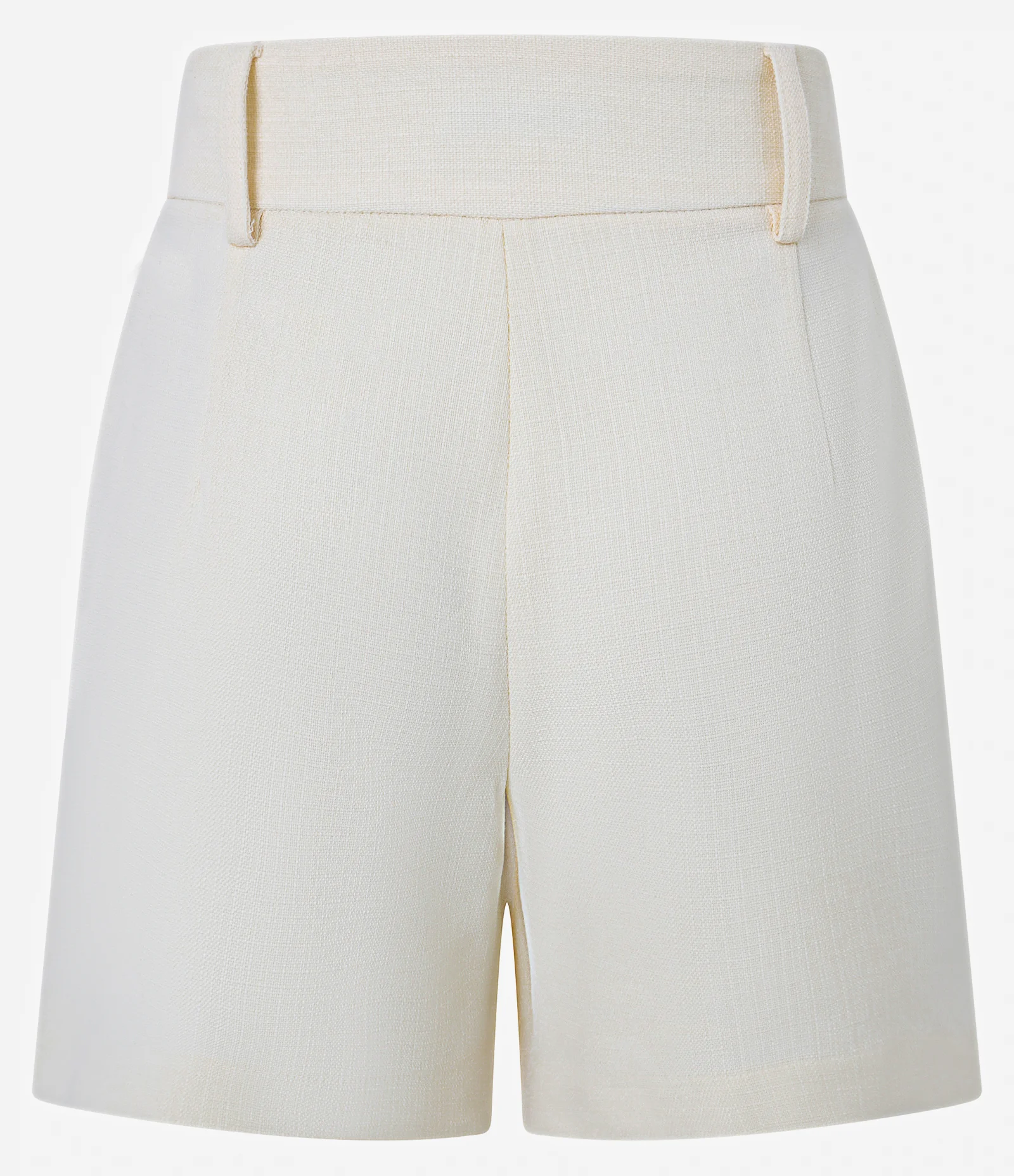 Short Alfaiatado Cintura Alta com Passantes e Pregas Bege 6