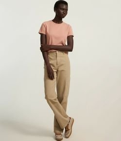 Blusa em Algodão Spandex com Manga Curta