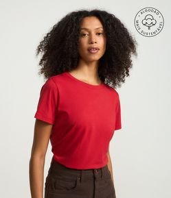 Camiseta Básica em Algodão com Manga Curta