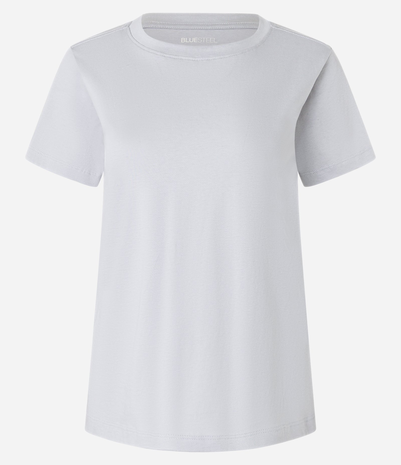 Camiseta Básica em Algodão com Manga Curta Cinza 6