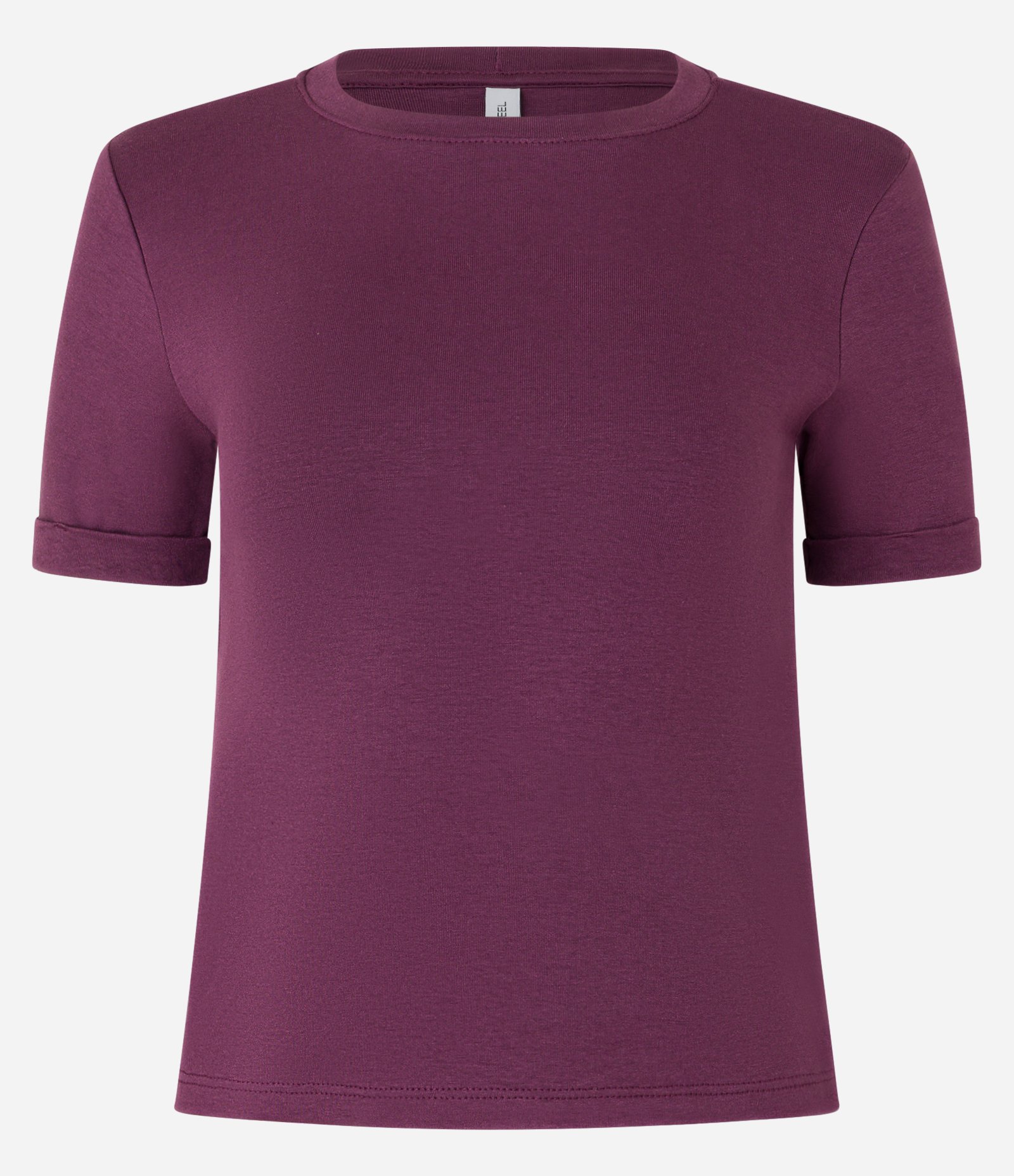 Blusa Básica em Viscose com Manga Dobrada Roxo 4