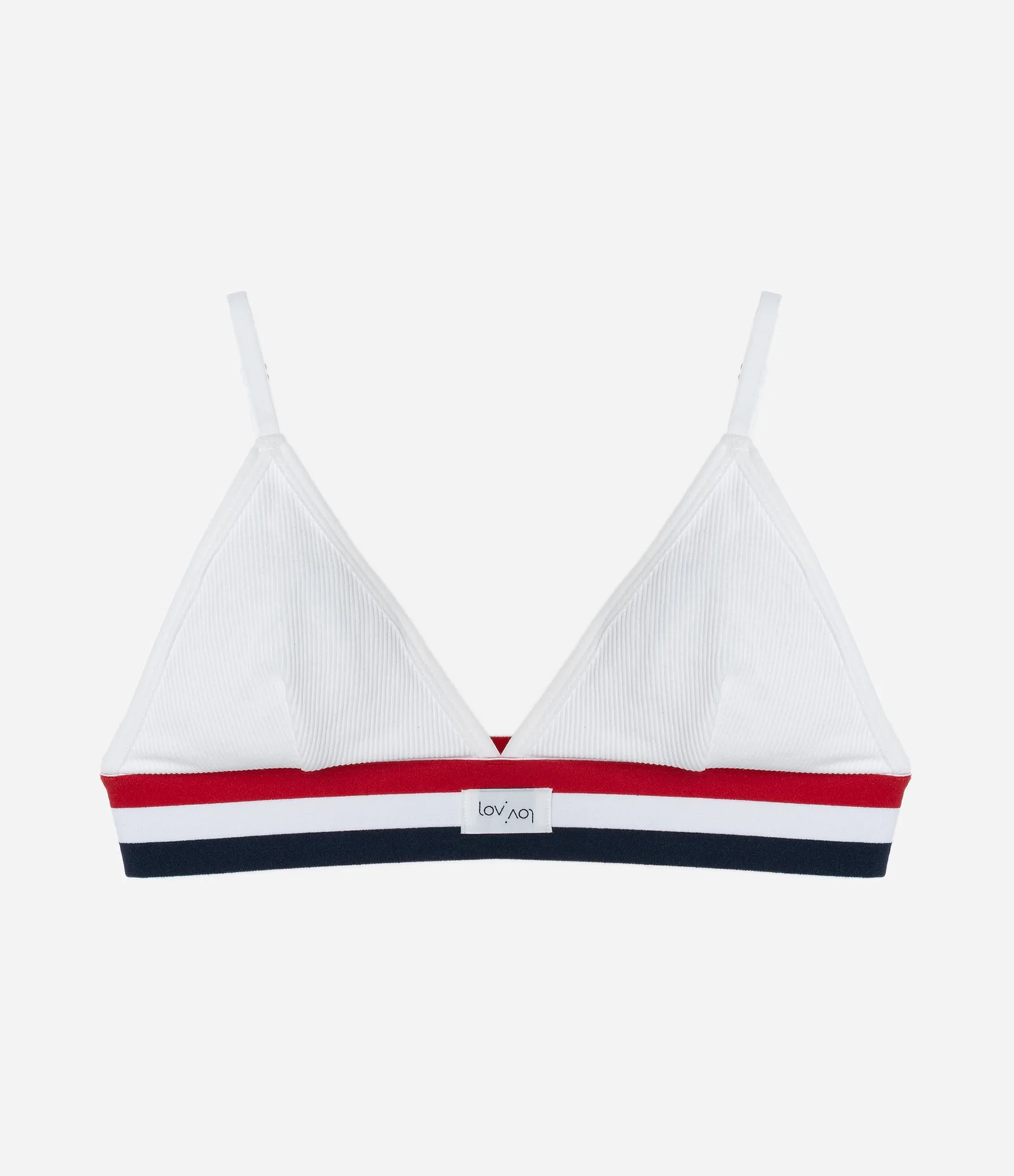 Sutiã Top Sem Bojo Seamless com Elástico Listrado Branco 5