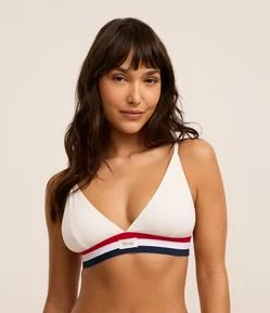 Sutiã Top Sem Bojo Seamless com Elástico Listrado