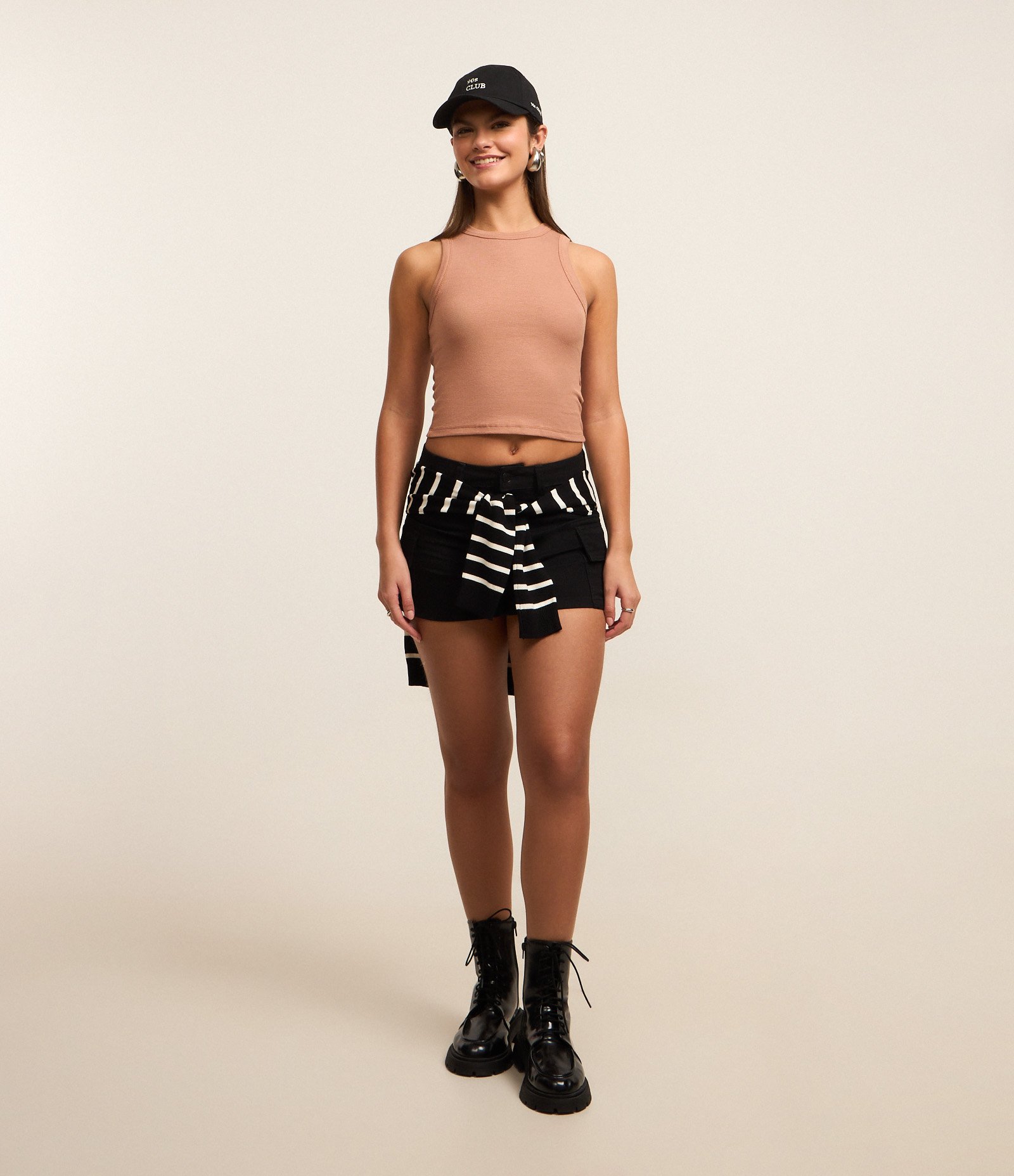 Regata Cropped Básica em Ribana Canelada 2