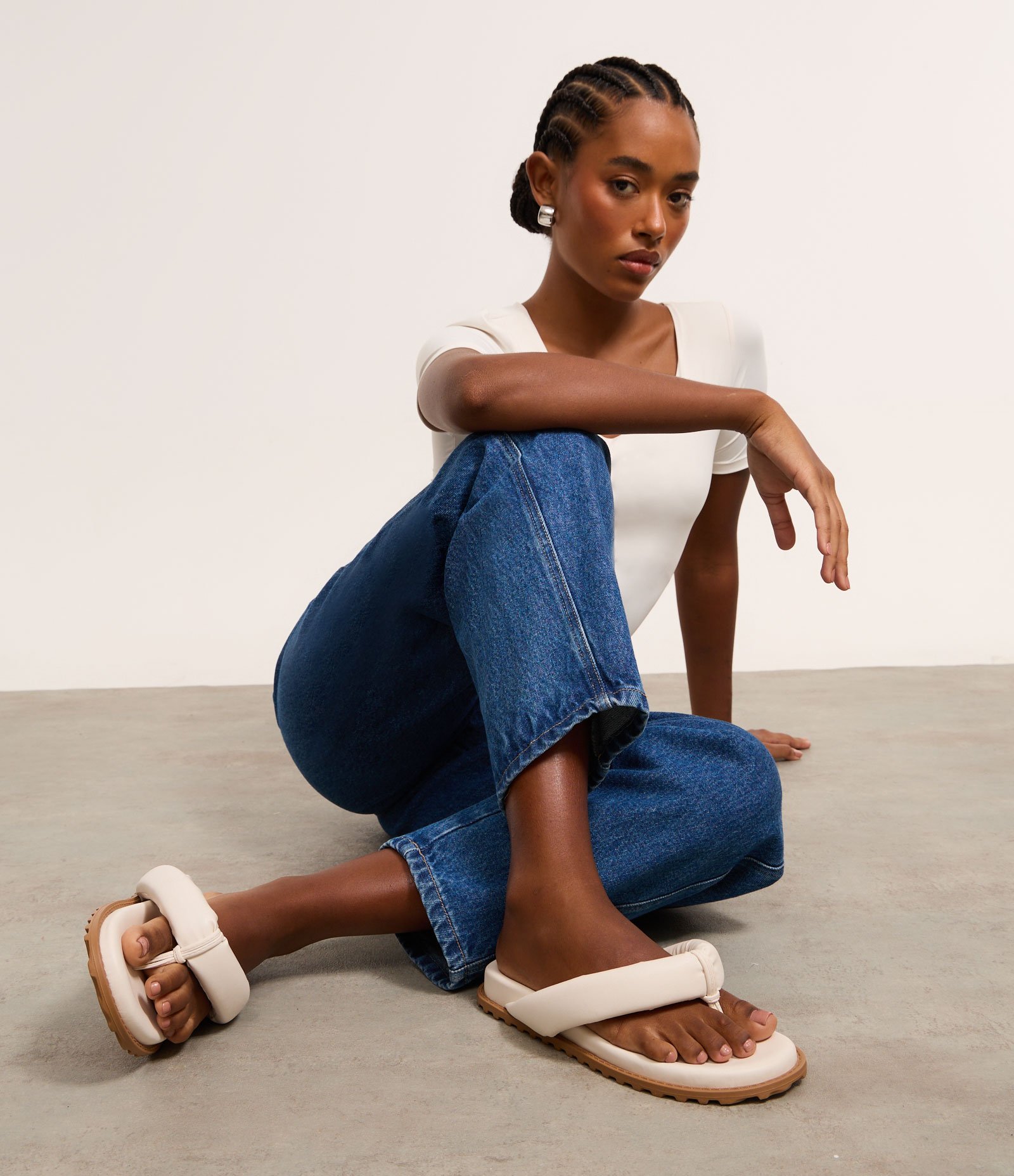 Sandália Rasteira Mule Puffer em PU com Palminha Anatômica 8