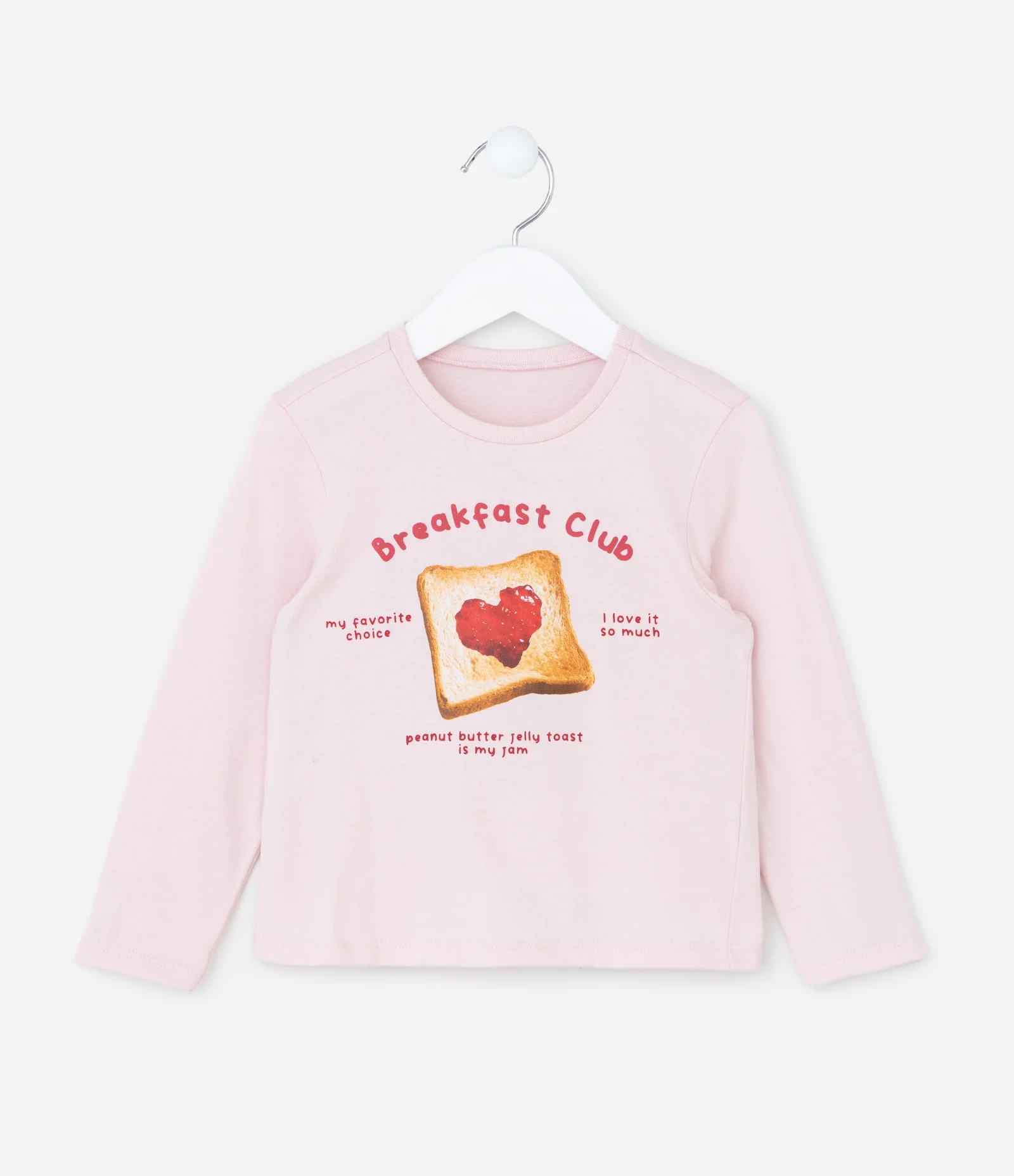 Blusa Infantil em Algodão Estampa Torradinha - Tam 1 a 6 anos Rosa 1