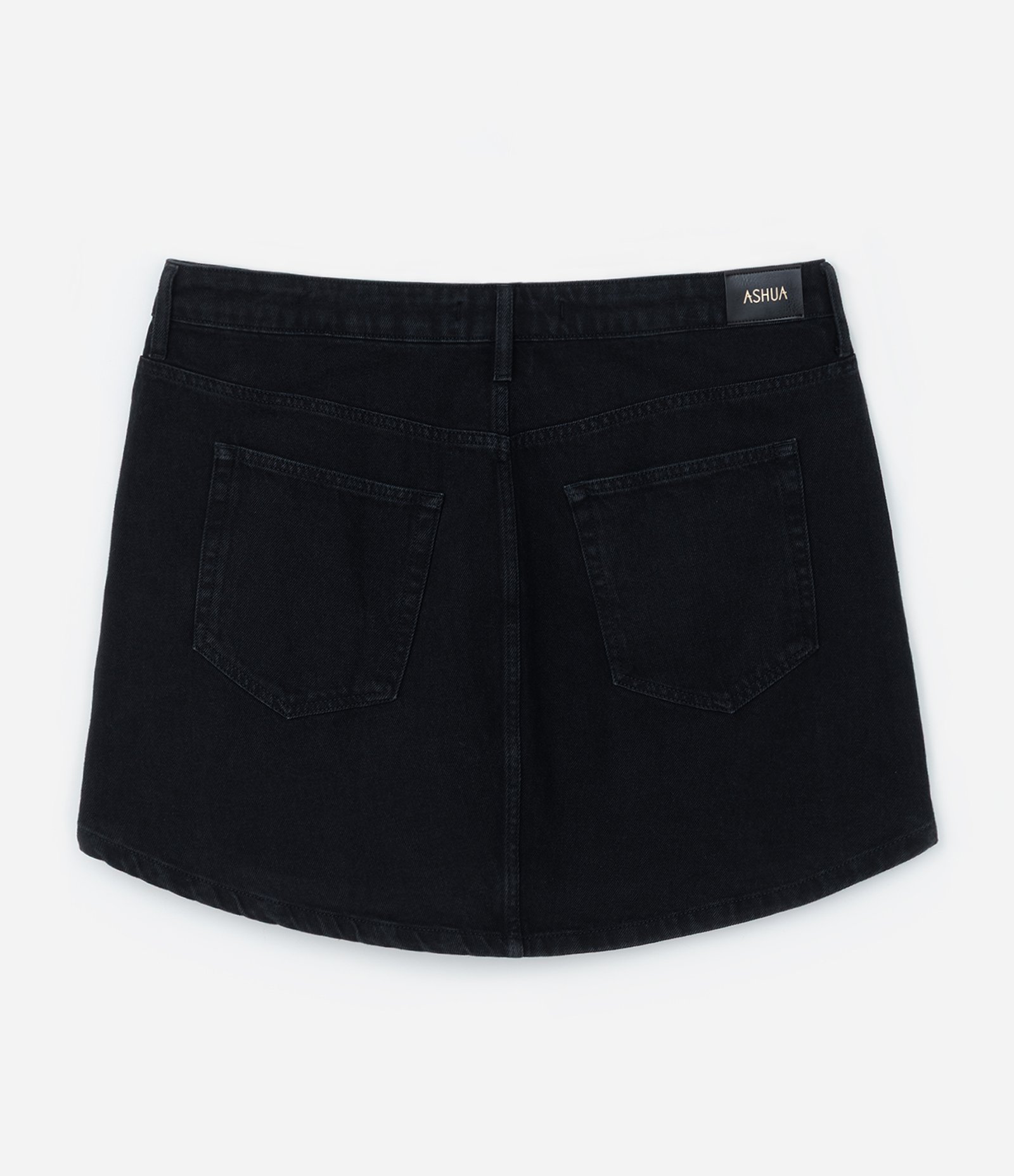 Saia Curta em Jeans Curve & Plus Size Preto 6