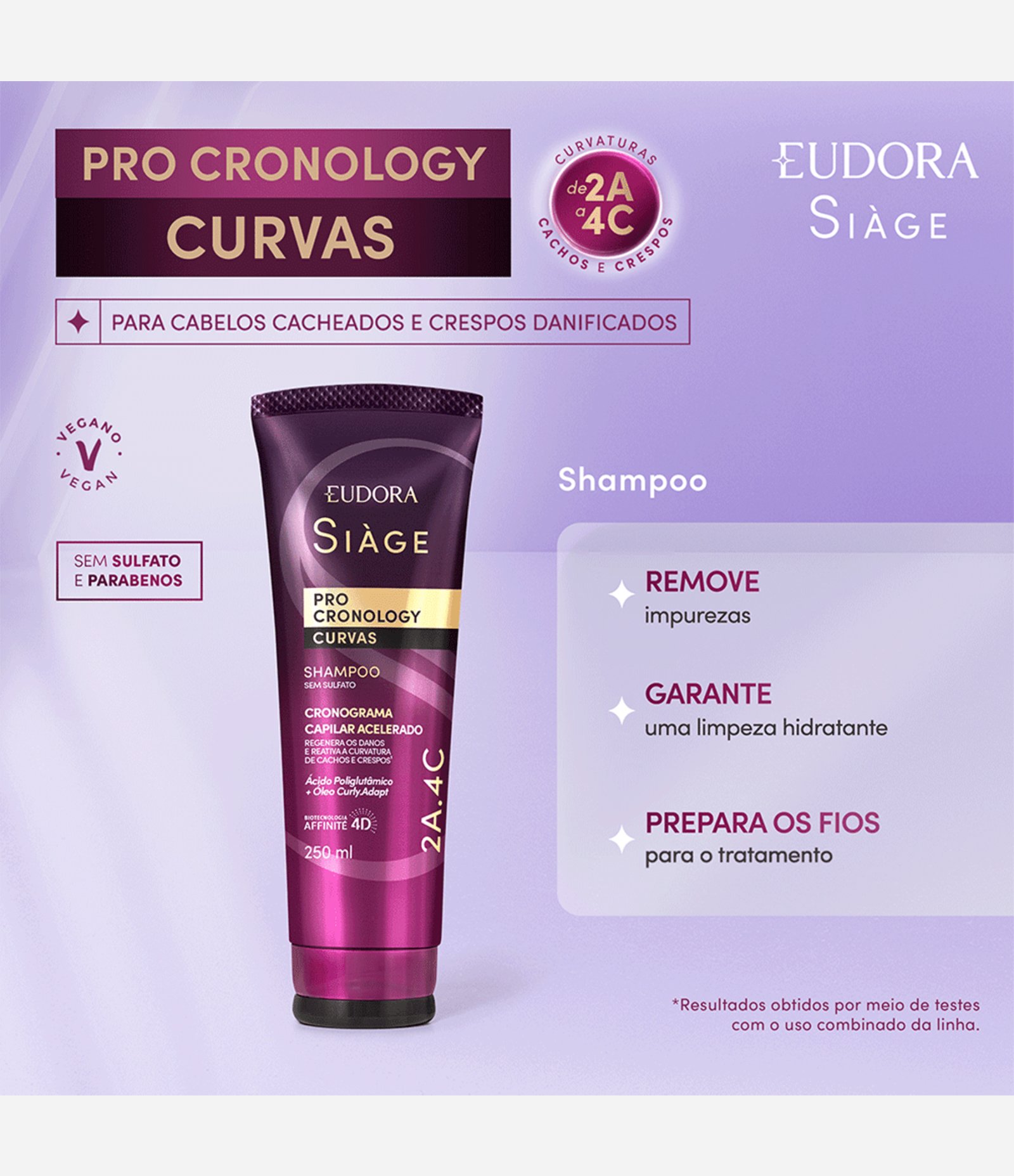 Shampoo Pro Cronology Curvas B2B Siàge 250ml 3
