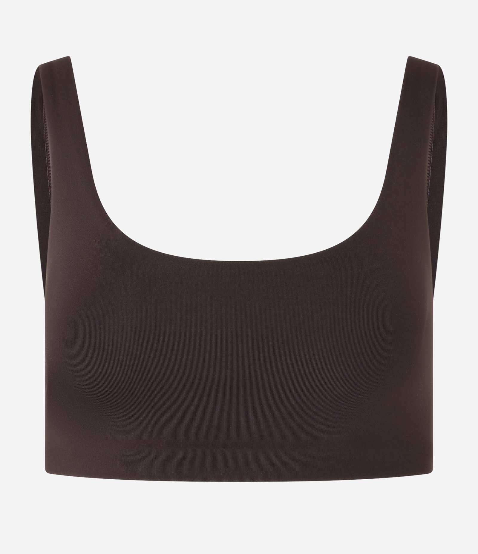 Top Esportivo Sem Bojo em Microfibra com Alça Média Marrom 5