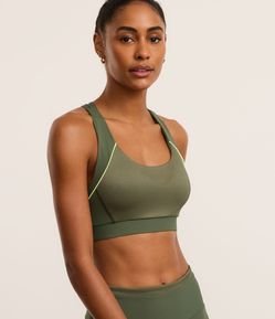 Top Nadador Esportivo em Microfibra Texturizada com Viés Contrastante