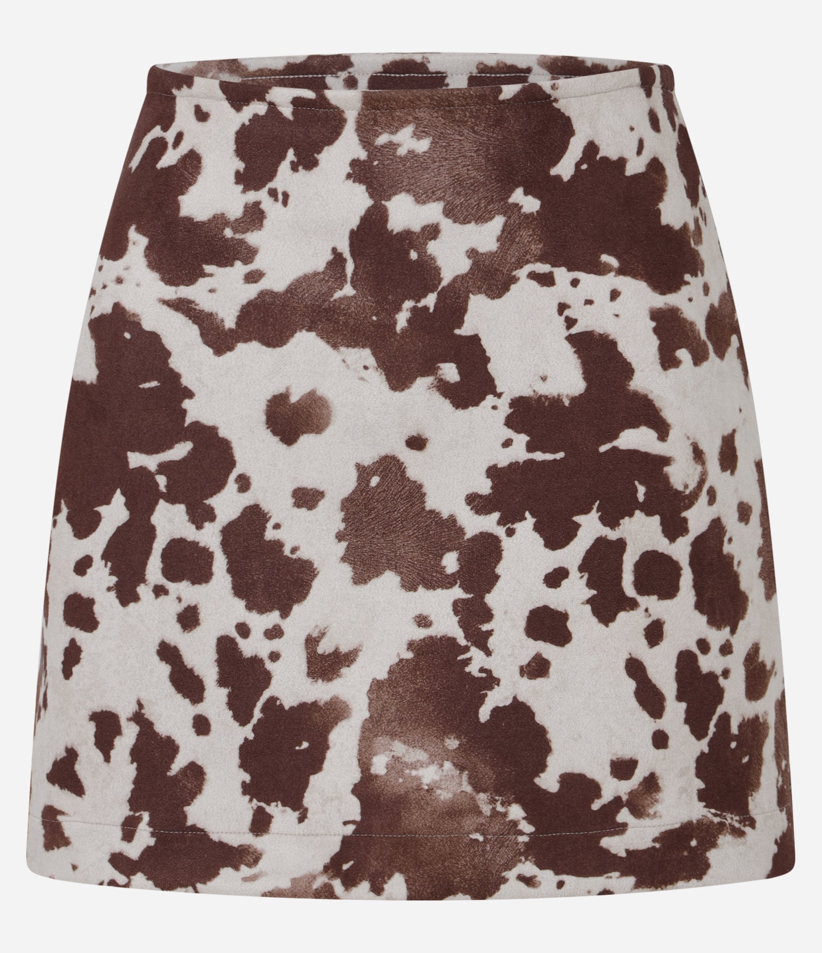 Mini Saia em Suede Animal Print de Vaquinha Marrom 5