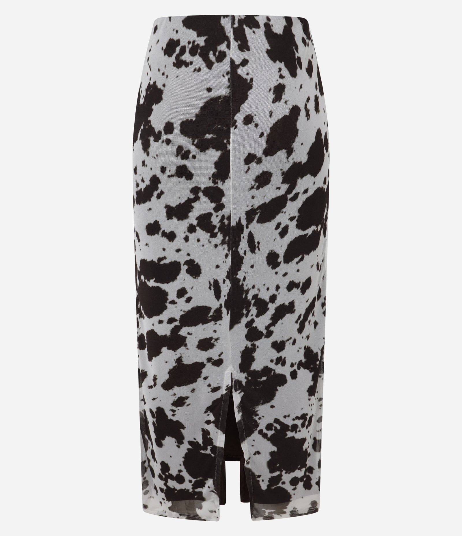 Saia Reta Longa em Tule com Estampa Animal Print Vaca Bicolor 6