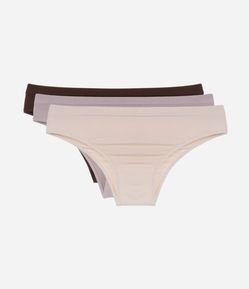 Kit 03 Calcinhas Biquíni em Poliamida Seamless Trifil