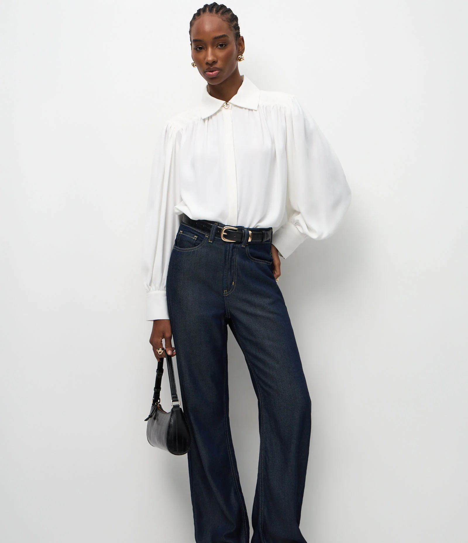 Calça Reta em Jeans Raw com Cintura Alta Azul 2