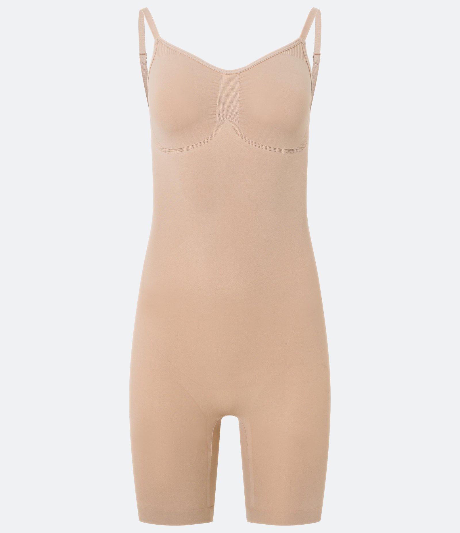 Macacão Seamless com Alças Ajustáveis Bege 5