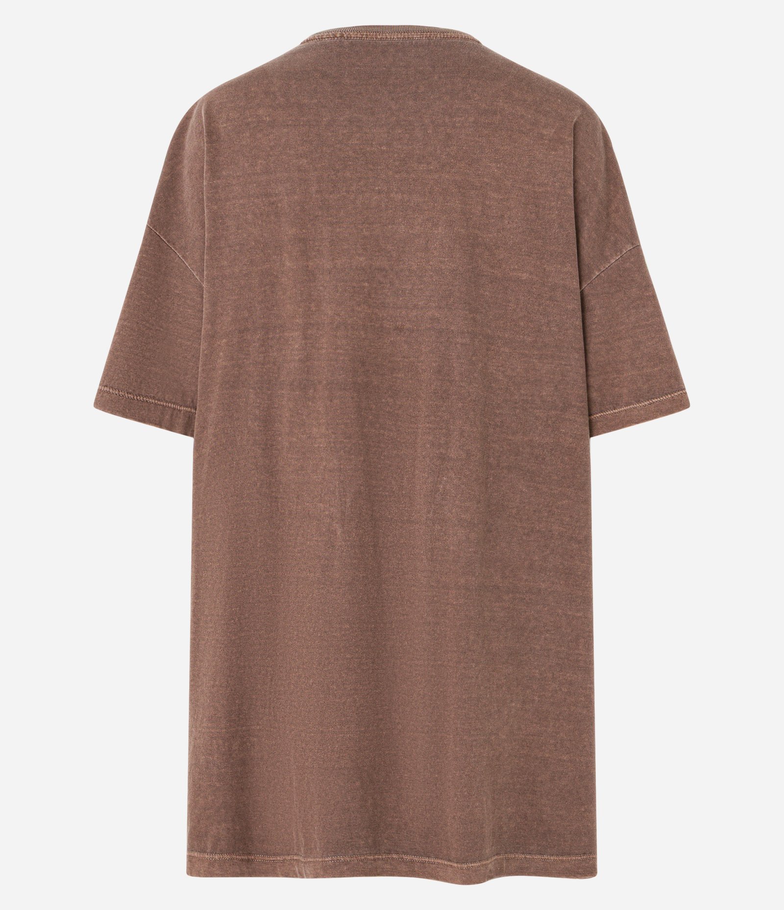 Camisola T-shirt em Algodão Estonado com Estampa Capivaras Marrom 4