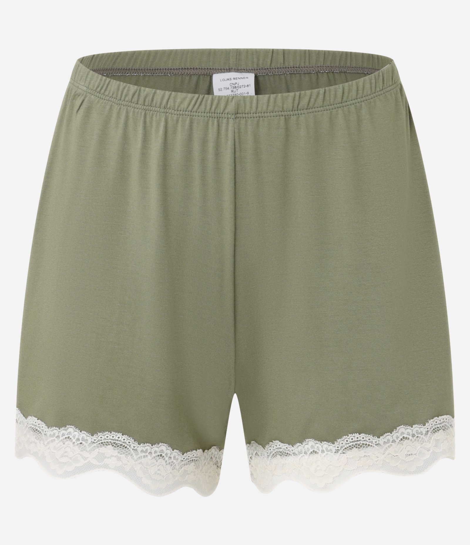 Pijama Short Doll em Viscose com Alcinha e Detalhe de Renda Verde 7