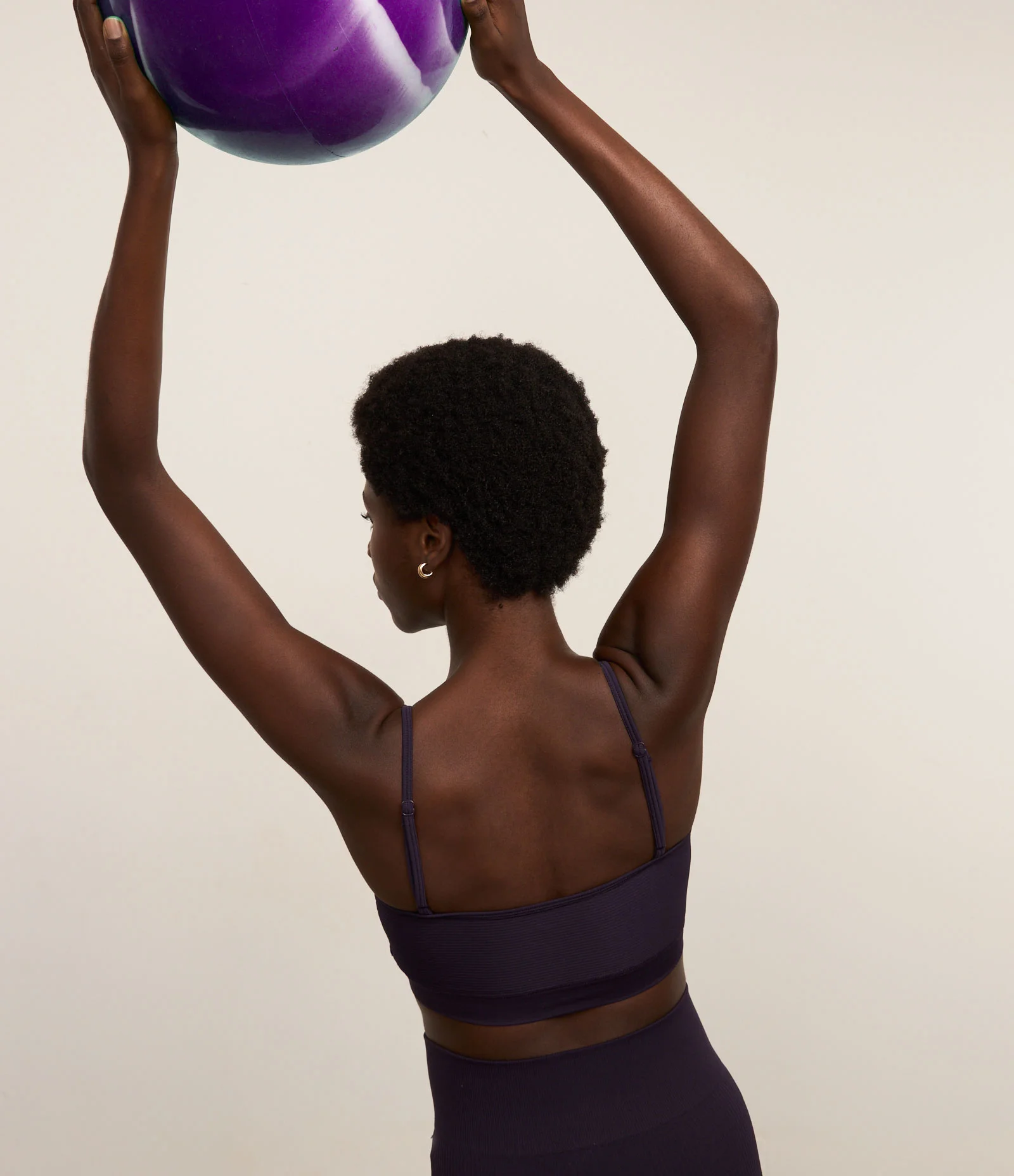 Top Bojo Seamless com Recorte Corsetado Roxo 3