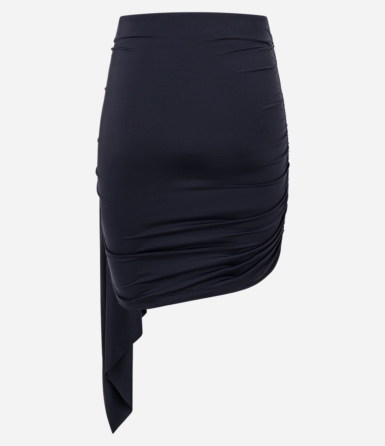 Saída de Praia Saia Curta com Franzido Preto 6