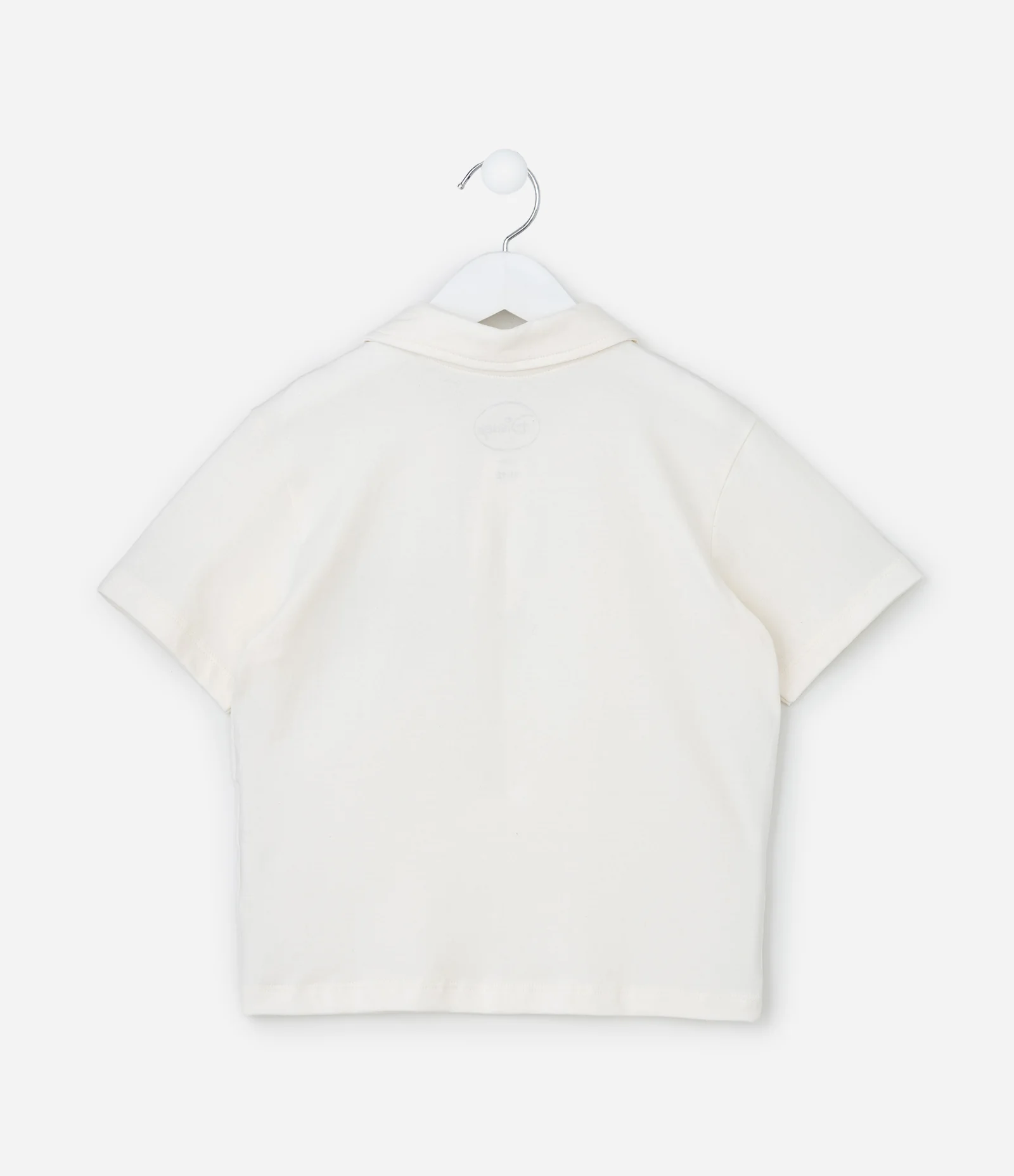 Camiseta Polo Infantil com Estampa do Stitch - Tam 5 a 14 Anos Branco 2