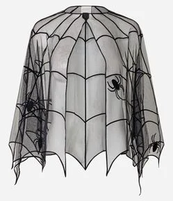 Acessório Infantil Capa com Bordado Teia de Aranhas - Tam Único