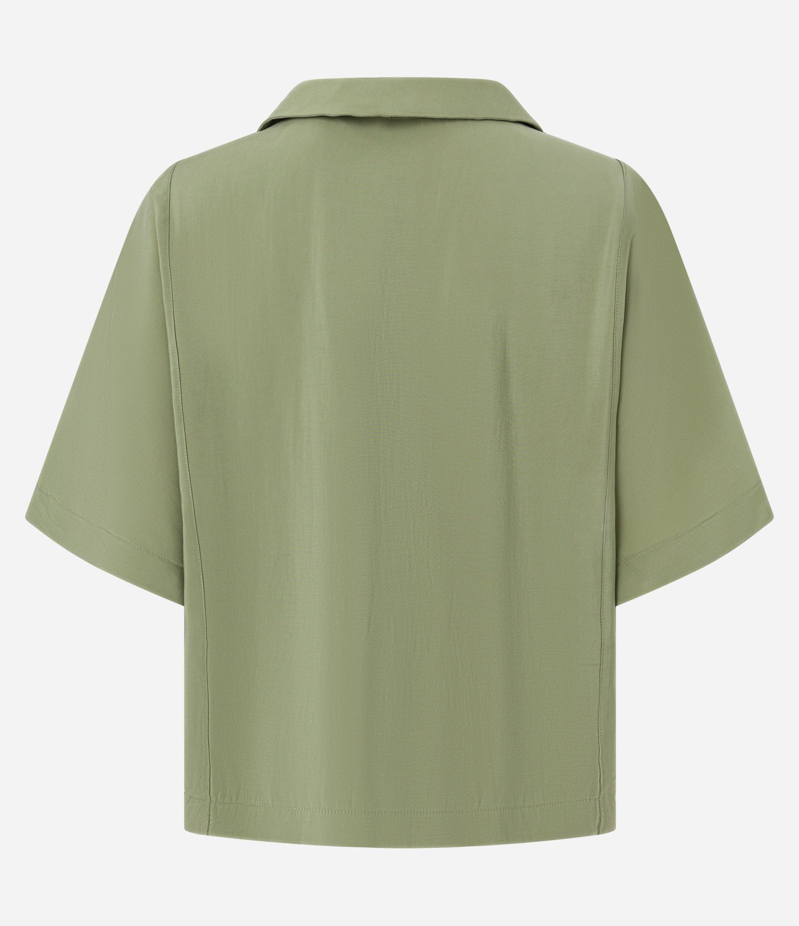 Blusa em Viscose com Recorte e Manga Ampla Verde Claro 6