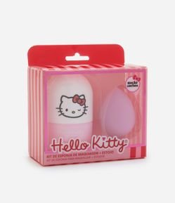 Esponja de Maquiagem com Estojo Hello Kitty 