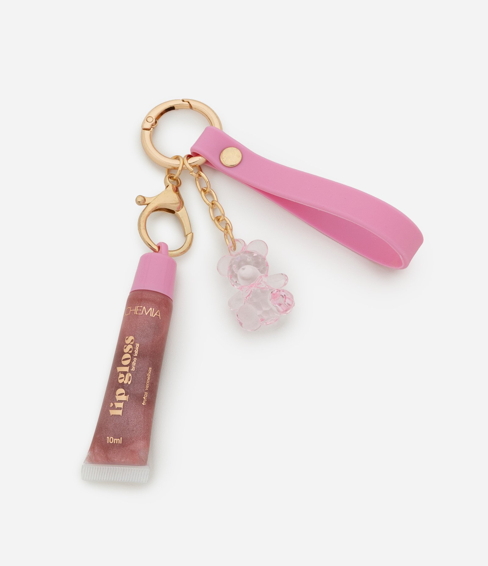 Gloss Labial com Holder e Chaveiro de Ursinho Alchemia COLORIDO 2