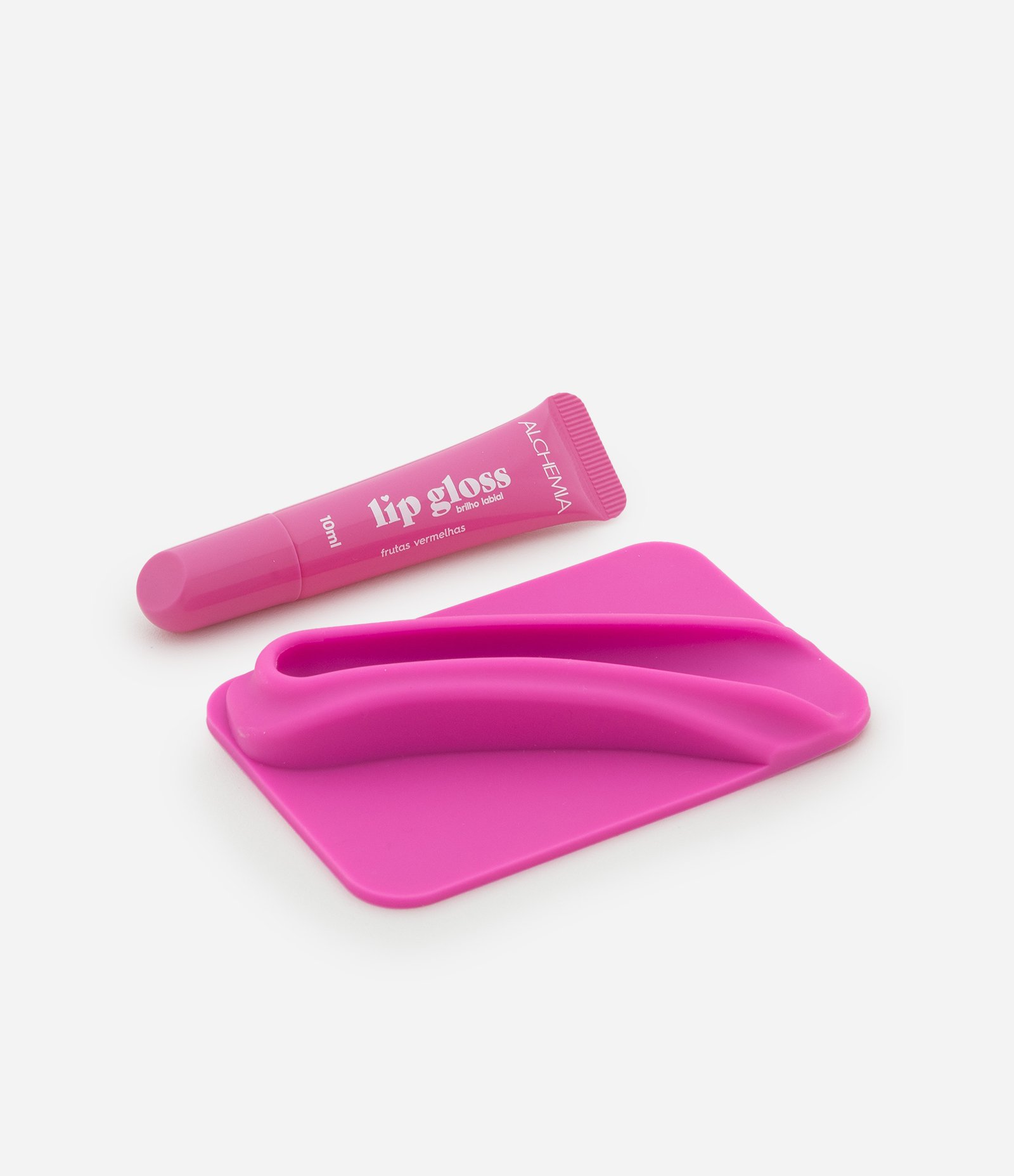 Gloss Labial com Porta Gloss Adesivo para Celular Alchemia Rosa Pink 2