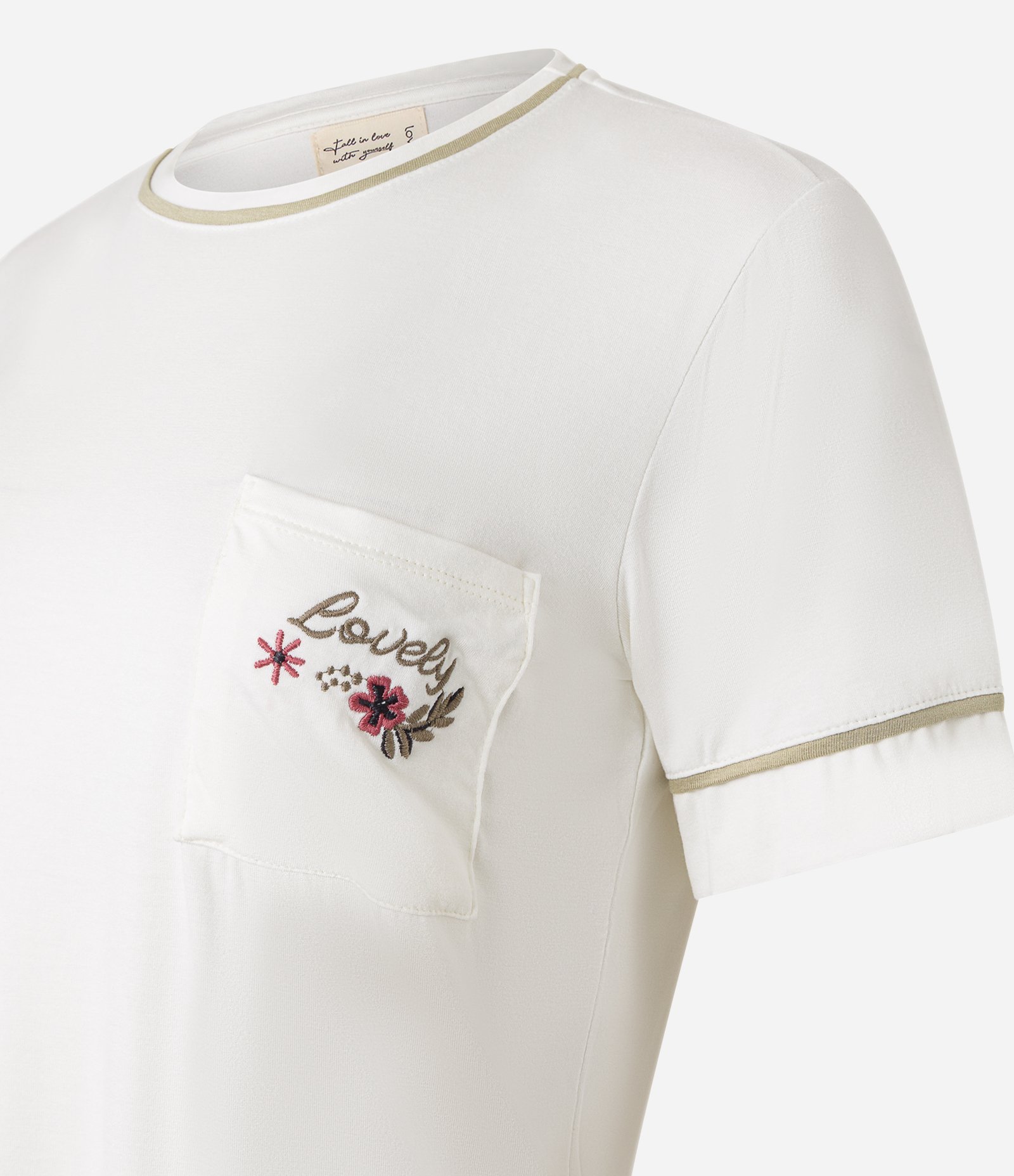 Pijama Short Doll com Bosinho Bordado Branco/Verde 5