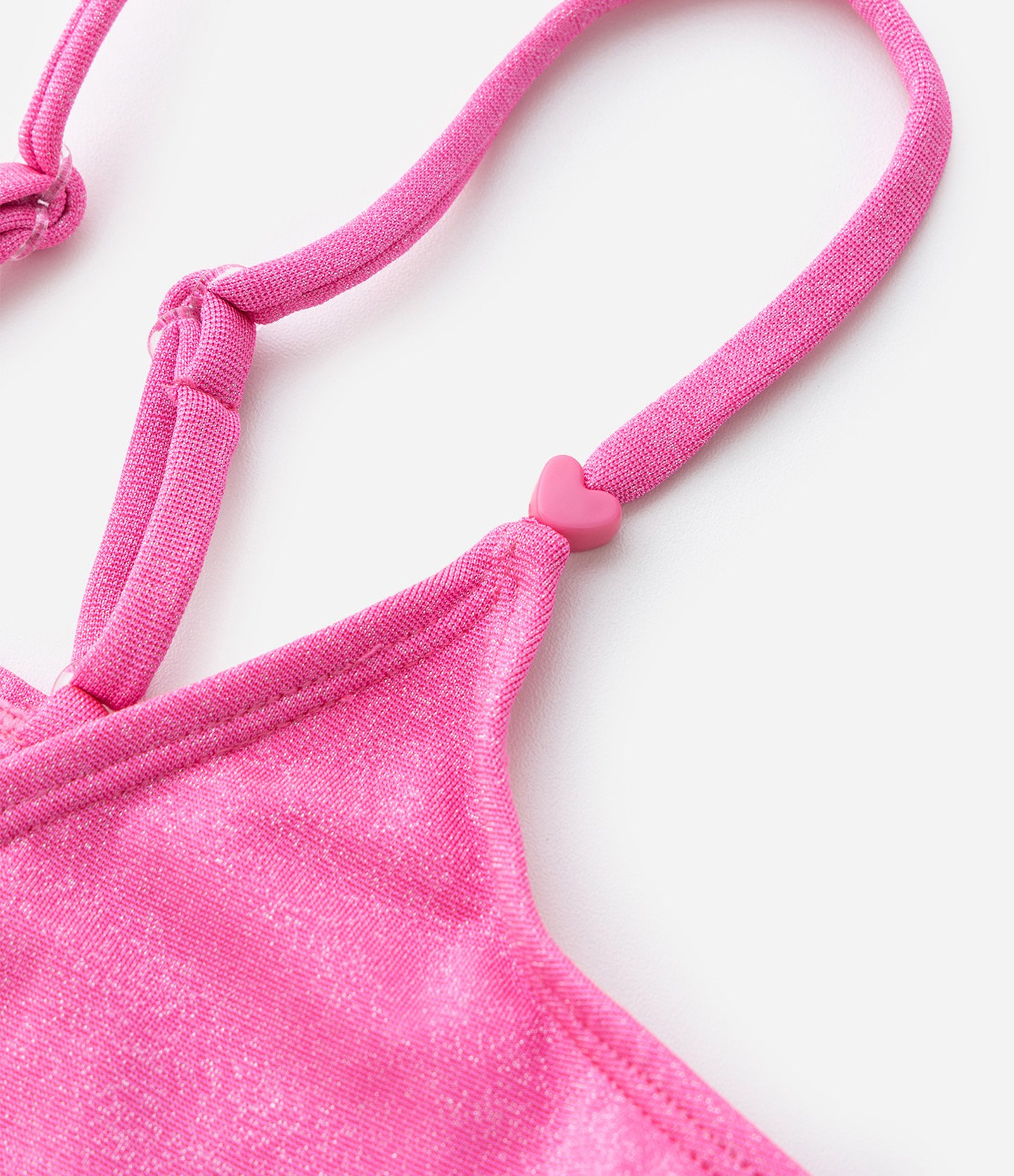 Biquíni Infantil com Babadinhos e Brilhos - Tam 9 a 16 Anos Rosa 10