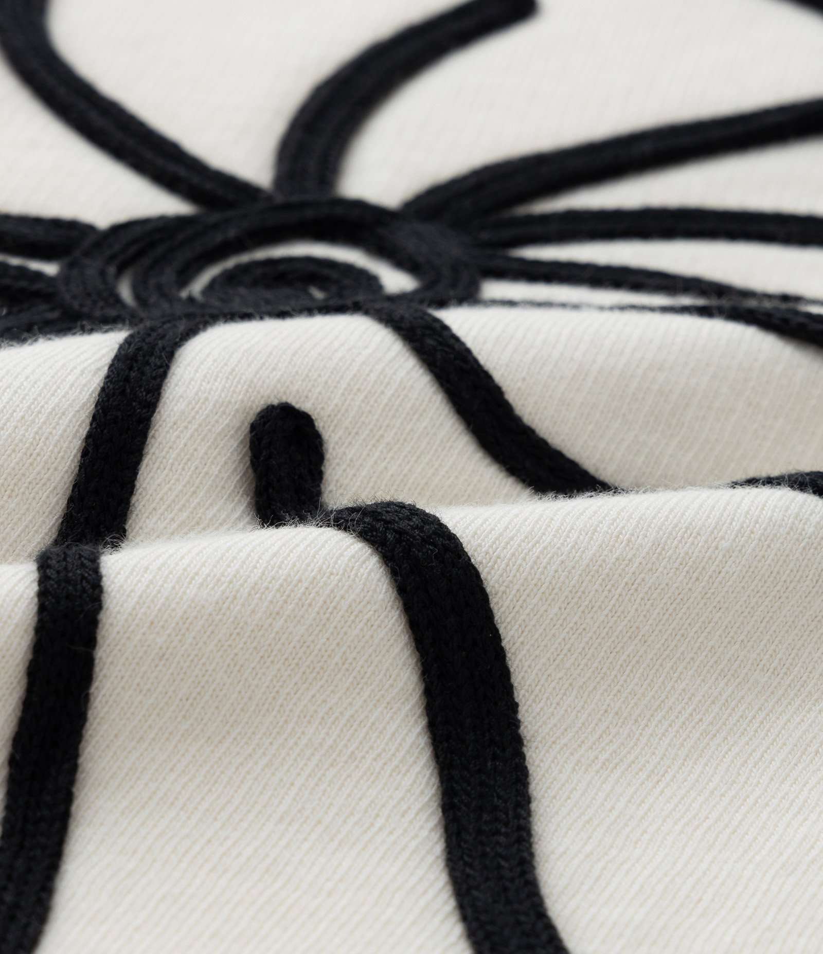 Casaco Infantil em Moletom com Bordado de Flor - Tam 7 a 14 Anos Off White 3