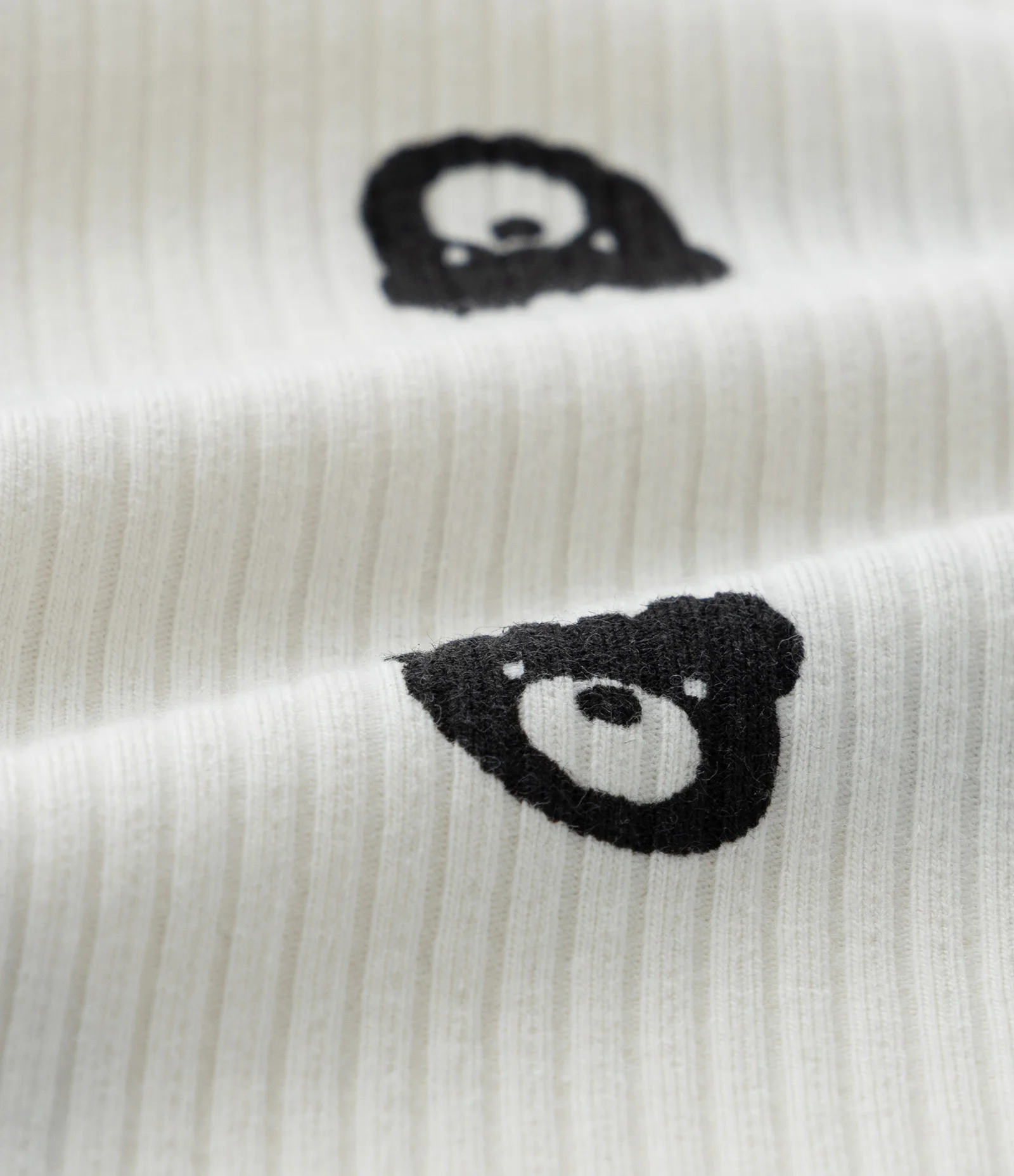 Calça Legging Canelada com Estampa Ursinho - Tam 1 a 6 Anos Branco 3