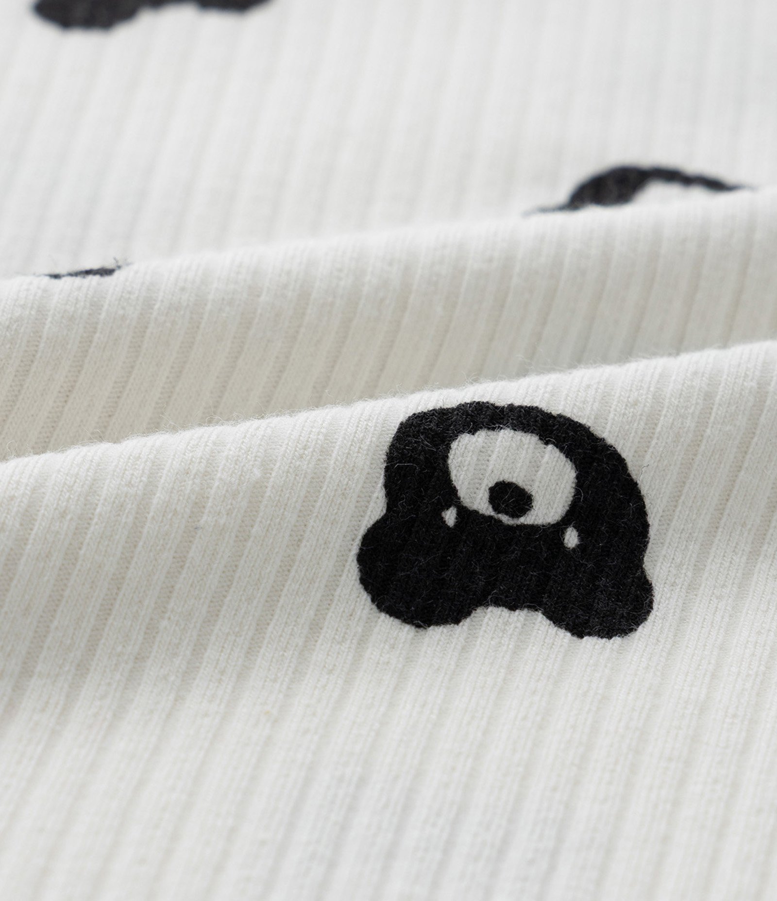 Blusa Infantil Canelada com Estampa Urso - Tam 1 a 6  Anos Branco 3