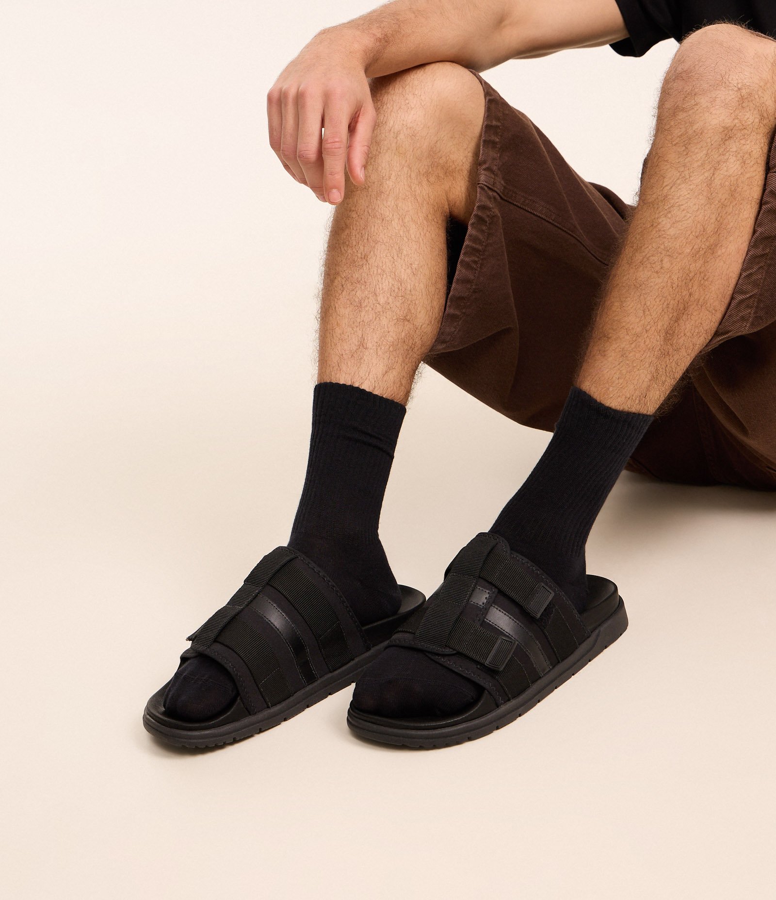 Chinelo Slid com Velcro Preto 7