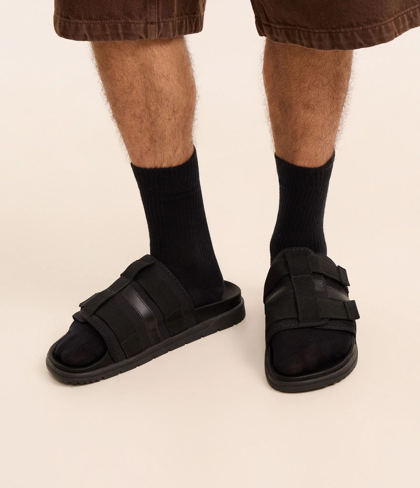 Chinelo Slid com Velcro Preto 2