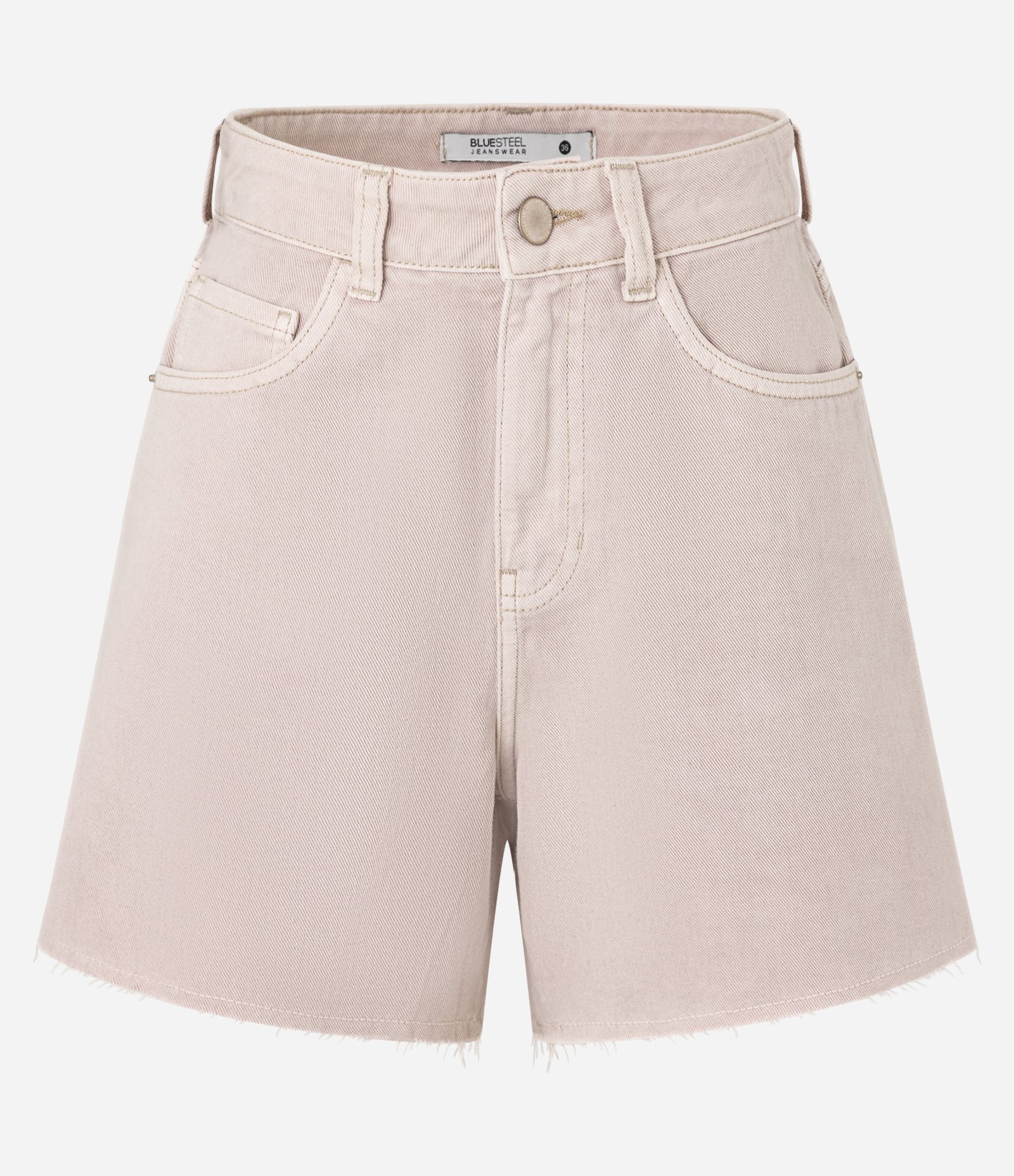 Bermuda Mom em Jeans com Barra a Fio Rosa 6