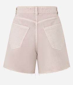 Bermuda Mom em Jeans com Barra a Fio