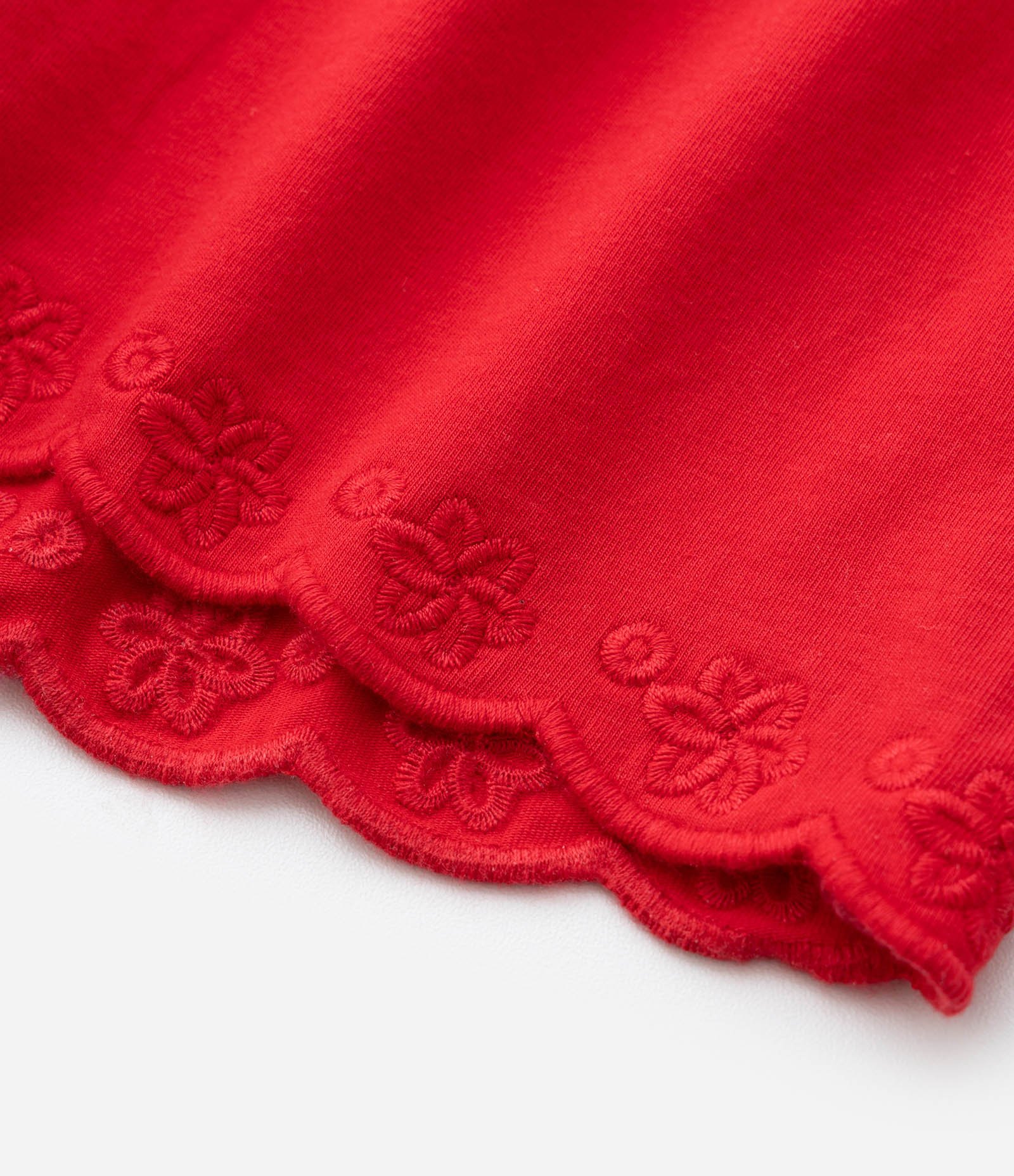 Short Clochard Infantil com Babadinho - Tam 1 a 6 Anos Vermelho 5