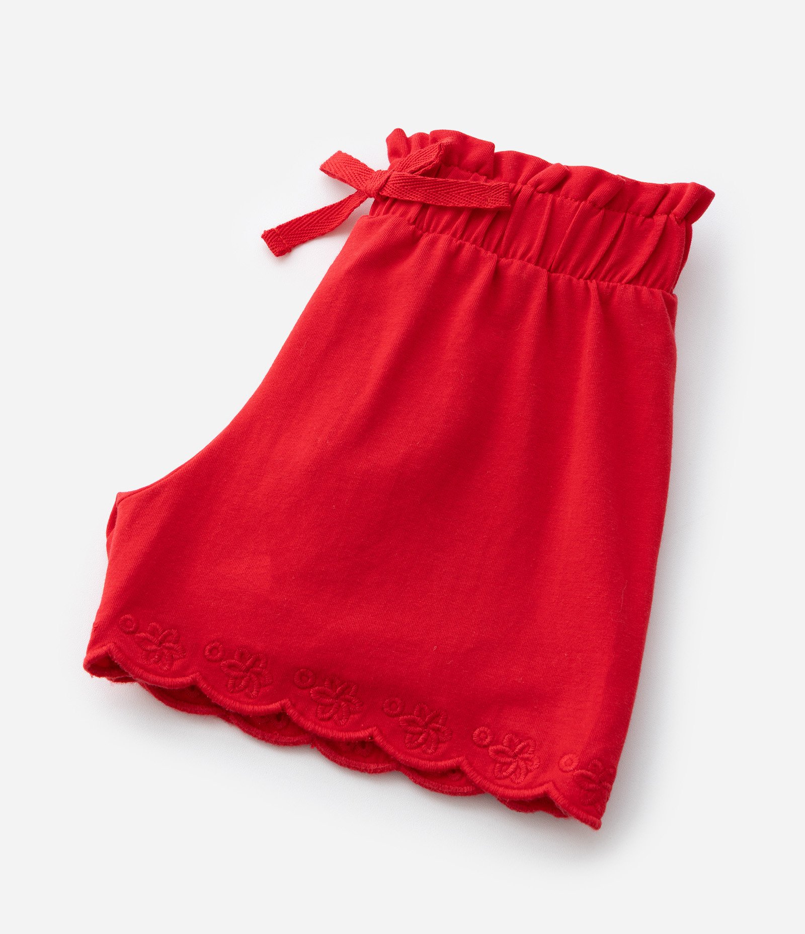 Short Clochard Infantil com Babadinho - Tam 1 a 6 Anos Vermelho 6