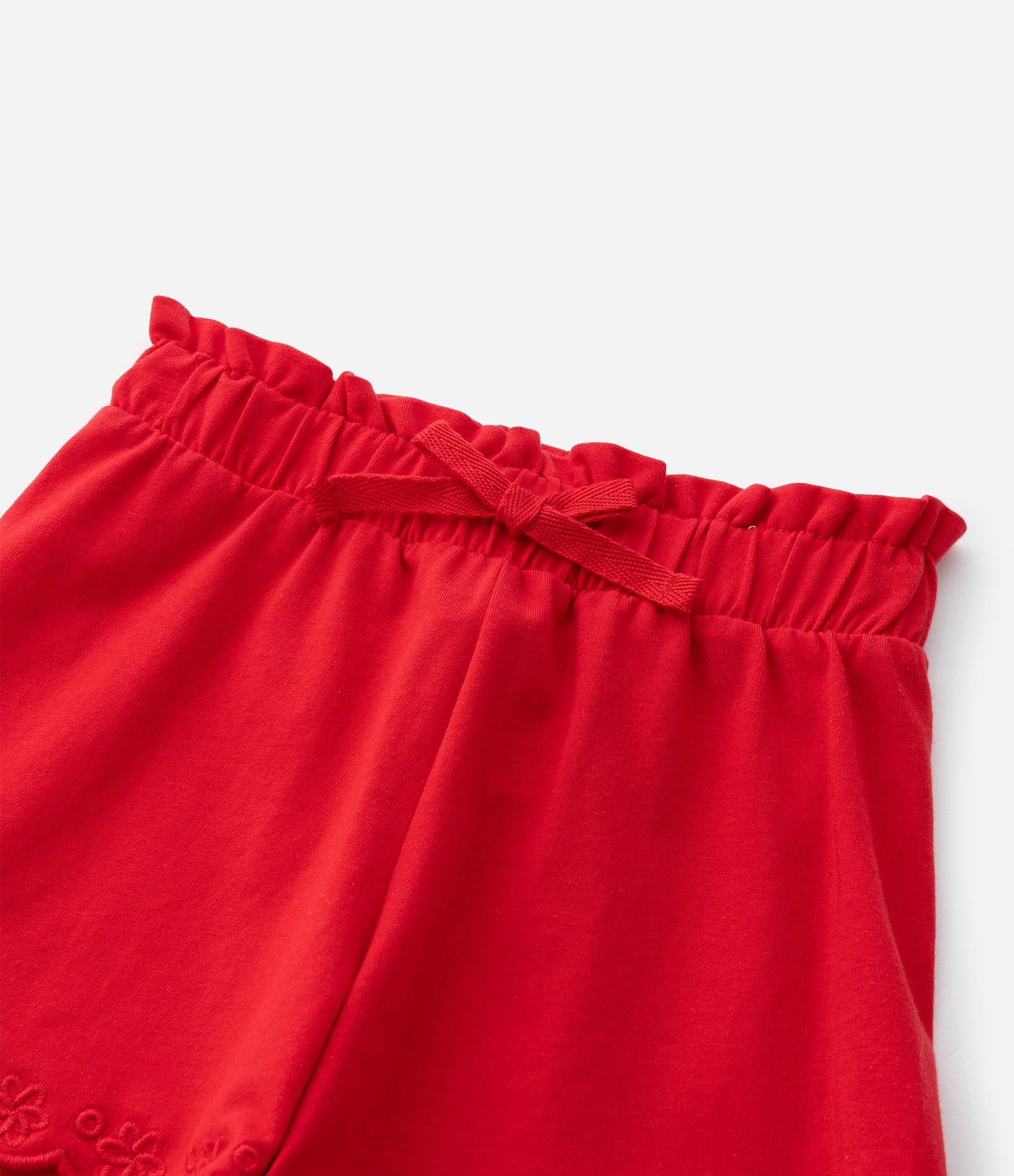 Short Clochard Infantil com Babadinho - Tam 1 a 6 Anos Vermelho 8