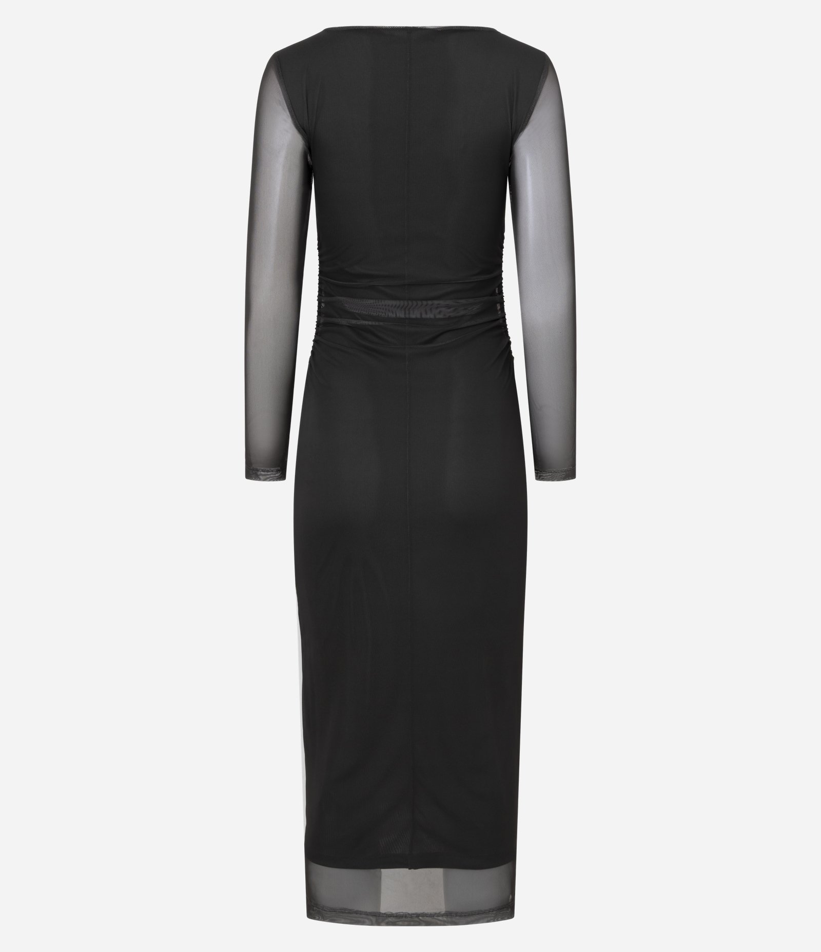 Vestido Reto Midi em Tule com Estampa Flora Blur Verde 9