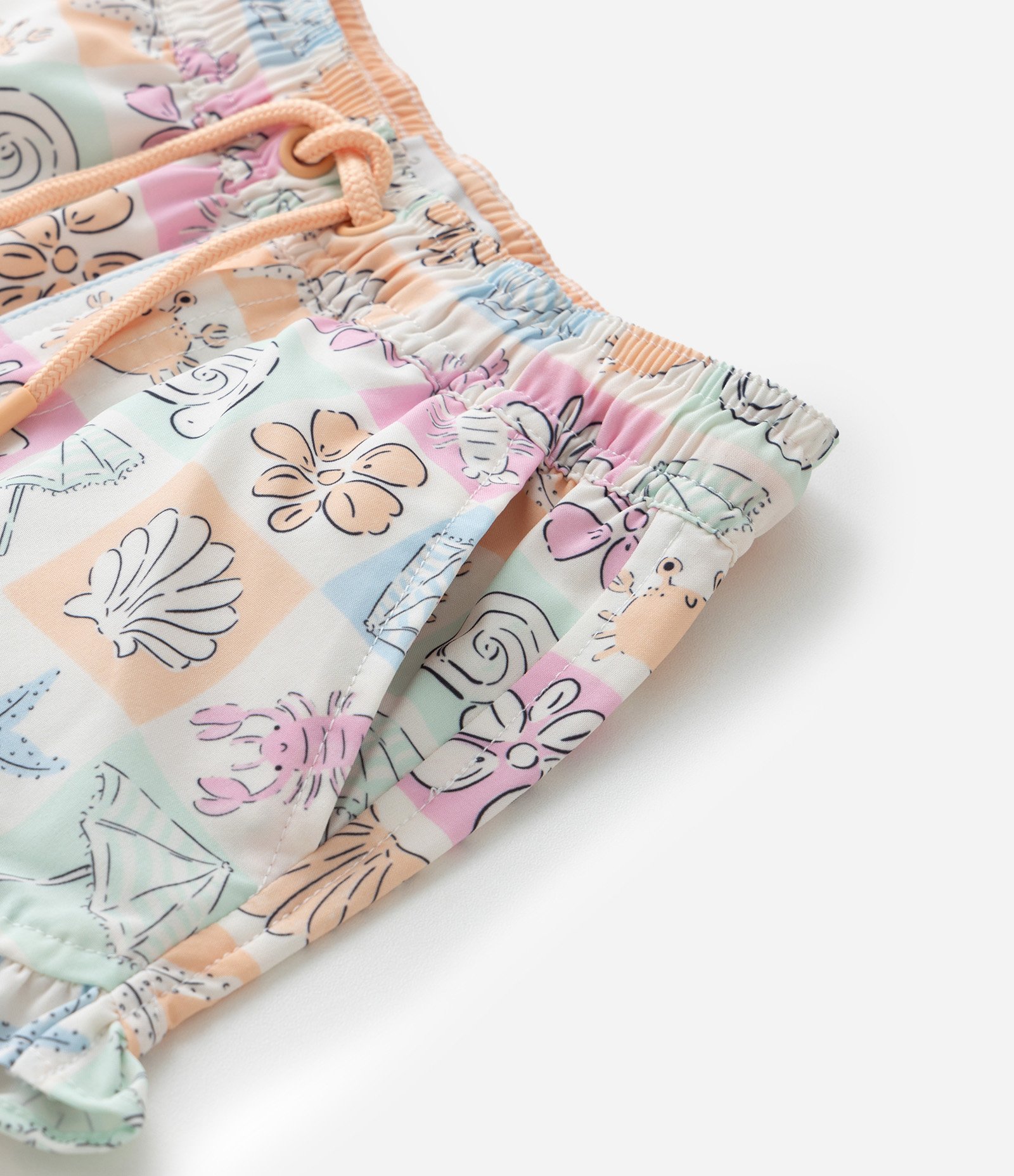 Short Infantil em Microfibra com Estampa Fundo do Mar - Tam 1 a 6 Anos Bege 5