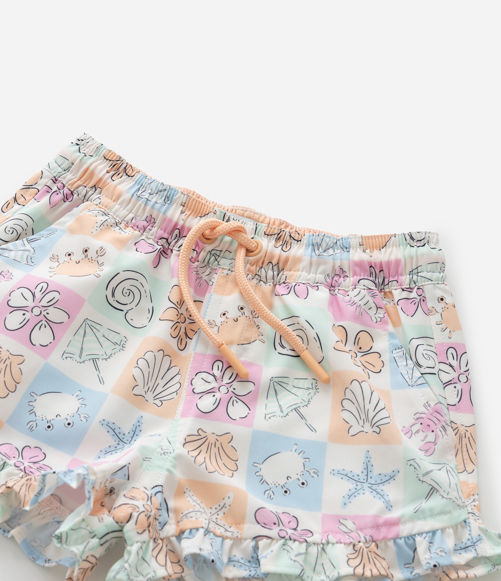 Short Infantil em Microfibra com Estampa Fundo do Mar - Tam 1 a 6 Anos Bege 6