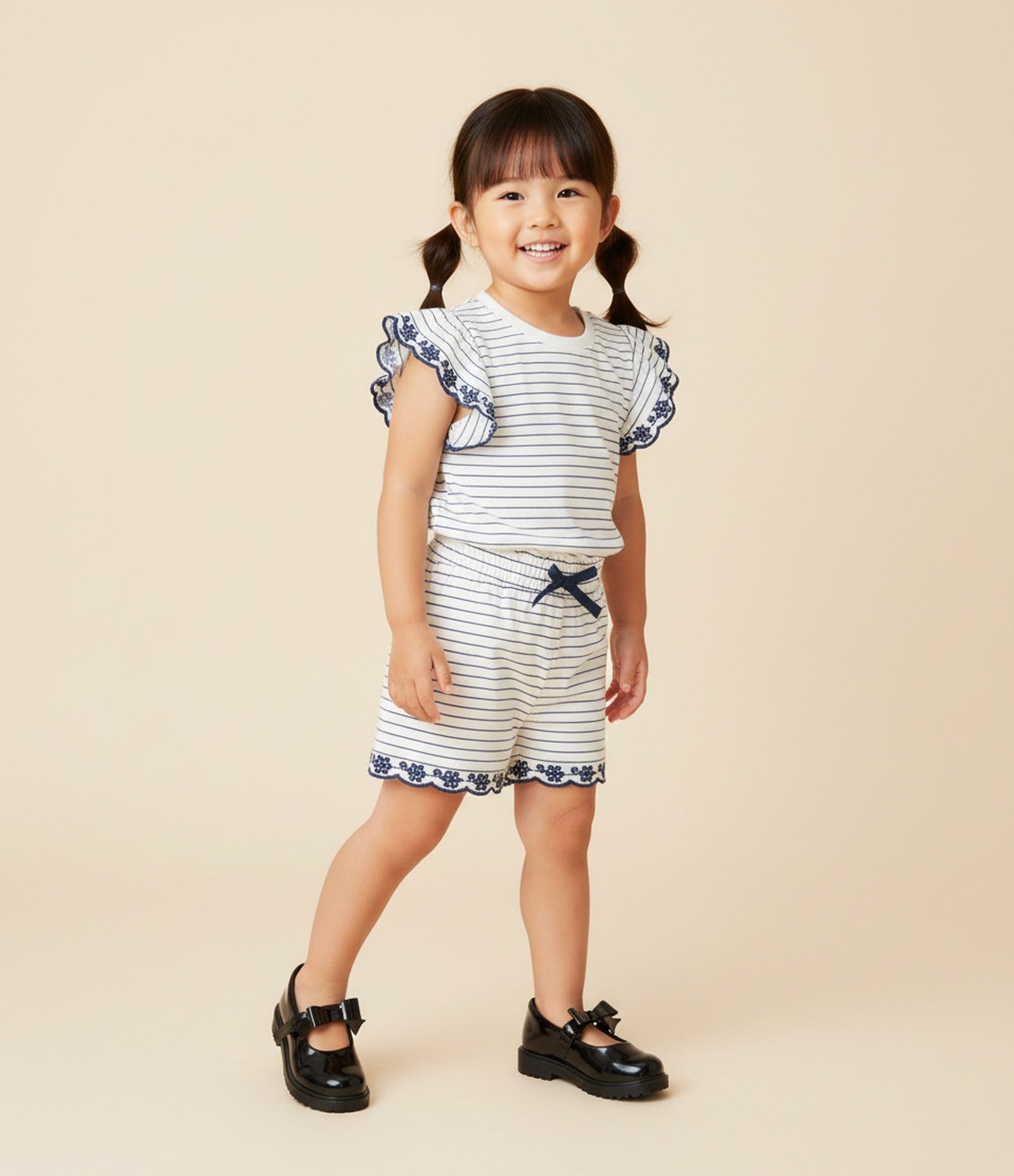 Camiseta Infantil com Bordados e Frufrus - Tam 1 a 6 Anos Branco 1