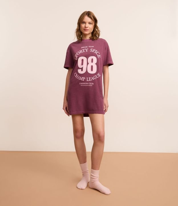 Camisola T-Shirt em Algodão Estonado com Estampa Sporty Spice 98